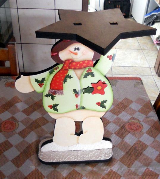 Boneco de neve...porta panetone